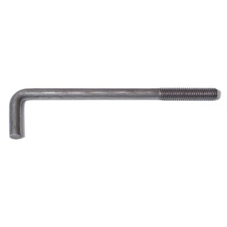 Midwest Fastener L-Hook, 1/2"-13, 16" L, Steel Hot Dipped Galvanized, 25 PK 09408